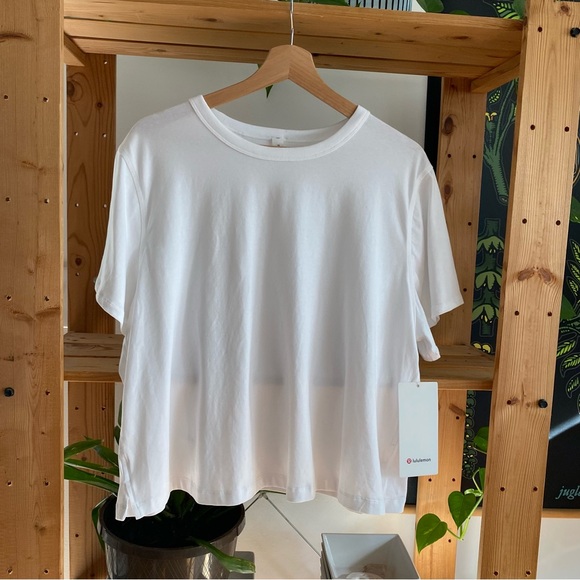 Lululemon White Classic-Fit Cotton-Blend T-Shirt 16 - Picture 6 of 16
